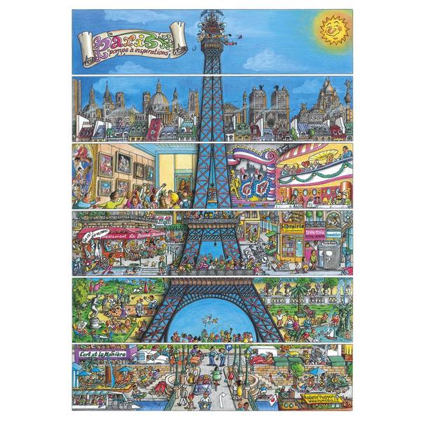  Eiffelova věž kreslená 500 dílků