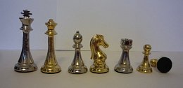 Kovové šachové figurky Staunton č. 4