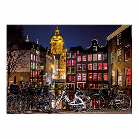 Svíticí puzzle Noční Amsterdam 1000 dílků