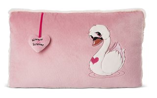 Plyšový polštář Love Bílá Labuť 43 × 25 cm 