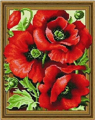 Diamantové malování - Vlčí mák - 40 × 50 cm 