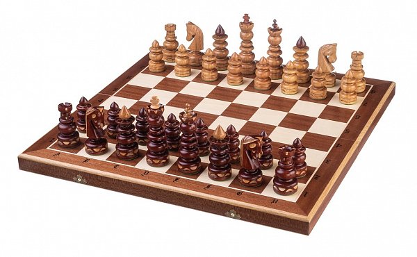 Luxusní dřevěné šachy Bizant