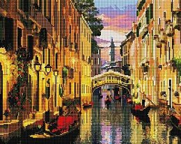 Diamantové malování - Večer v Benátkách - 40x50 cm