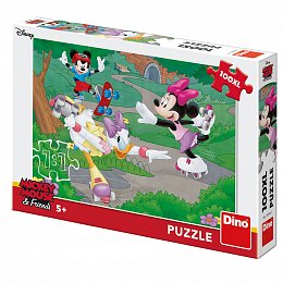 Minnie sportuje 100 dílků - puzzle
