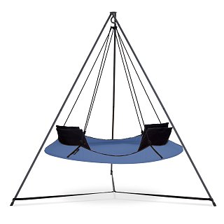 Houpačka Hangout Pod SET Tmavě modrá (černá lana a stojan)