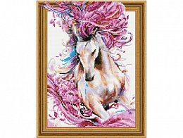 Diamantové malování -  Bájný kůň 3D - 40x50 cm