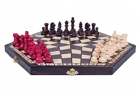 Dřevěné šachy pro tři hráče