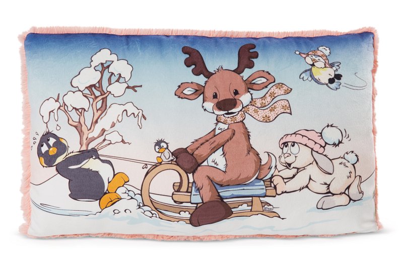  Plyšový polštář Winter Friends 43x25 cm