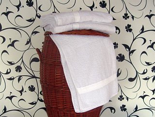 Klasik - sada ručníku a osušky, bílá 70x140 cm