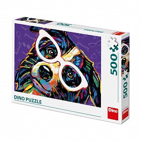 Pes s brýlemi 500 dílků puzzle