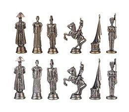 Kovové šachové figurky Francouzské