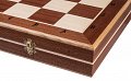 Luxusní dřevěné šachy Bizant detail šachové desky
