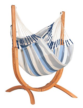 Houpací sedačka se stojanem La Siesta Udine Outdoor Seasalt