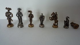 Kovové šachové figurky Švýcarské mini