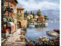 Malování podle čísel - Italské pobřeží - 40x50 cm