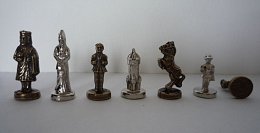 Kovové šachové figurky Varšavské mini