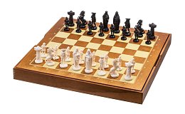 Šachy středověk černo / bílé
