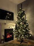 Postavený vánoční stromeček 220 cm - ukázka s Ledkami