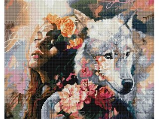 Diamantové malování - Se mnou jsi v bezpečí - 40 × 50 cm 