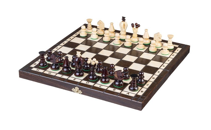 Dřevěné královské šachy střední