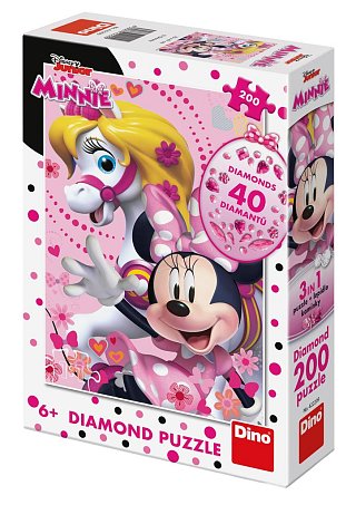 Puzzle - Diamantová Minnie Mouse 200 dílků diamond 