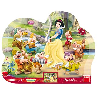 Puzzle - Sněhurka a 7 trpaslíků 25 dílků deskové 