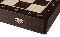 Dřevěné turnajové šachy z tropického dřeva WENGE - šachovnice detail