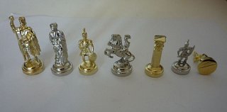 Kovové šachové figurky Spartan malé