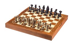 Šachy středověk zlaté / černé
