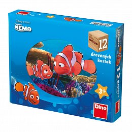 Dřevěné kostky Nemo – 12 kostek