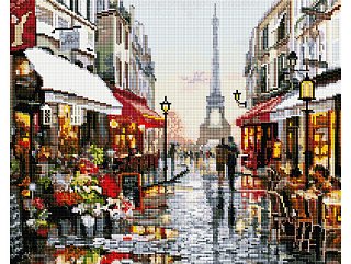 Diamantové malování - Den v Paříži - 40 × 50 cm 