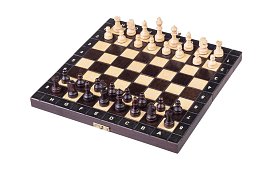 Dřevěné šachy školní - vrhcáby + dáma
