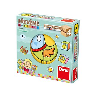 Dřevěné kostky Pro nejmenší dětičky - 4 kostky 