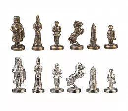 Kovové šachové figurky Varšavské mini