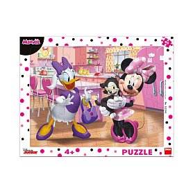 Puzzle Růžová Minnie 40 dílků deskové