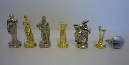 Kovové šachové figurky Řecké mini