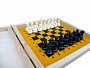 Magnetické mini šachy v dřevěné krabičce přírodní