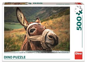 Puzzle - Oslík za ohradou 500 dílků