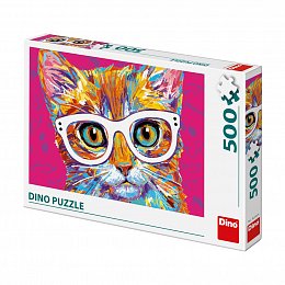 Kočka s brýlemi 500 dílků puzzle