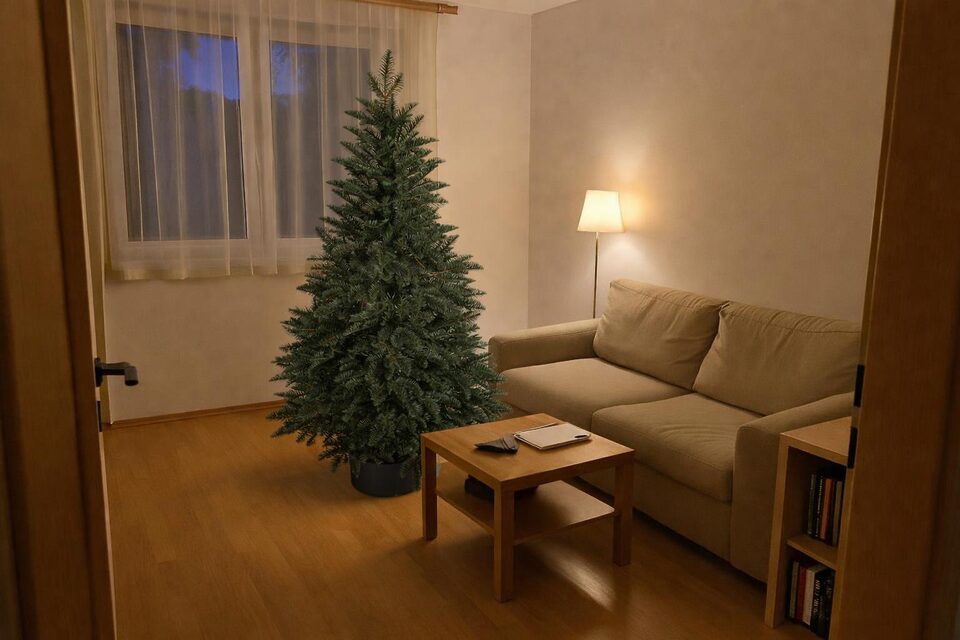 Stejná místnost se stromkem